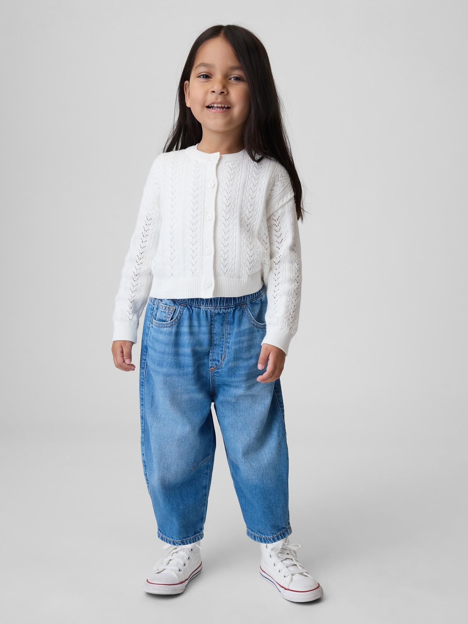 Jean coupe baril à taille élastique pour Bébé et Tout-petit