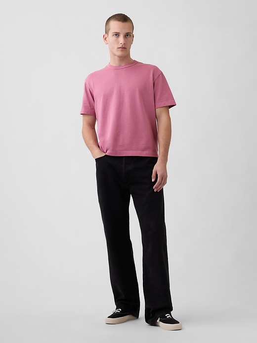 L'image numéro 2 présente T-shirt court en tissu épais pour Adulte