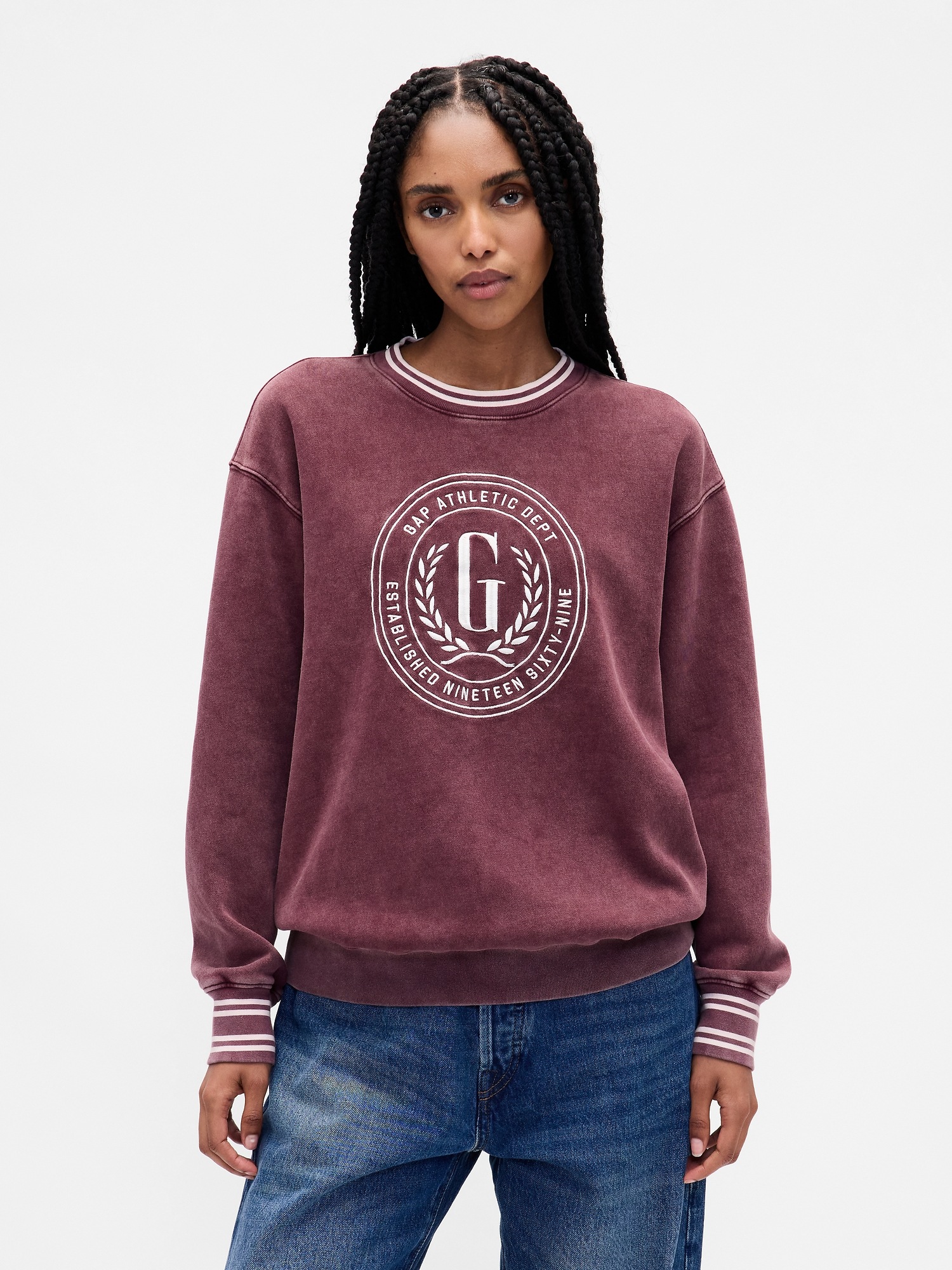 VintageSoft Oversized Logo Sweatshirt