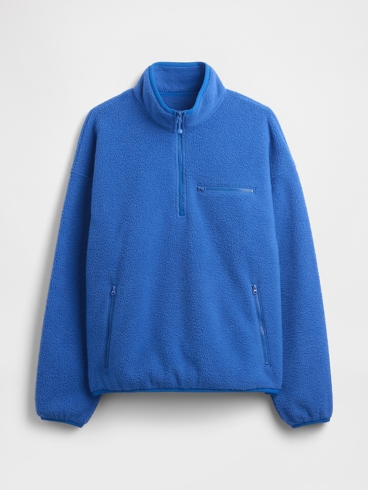 Image number 5 showing, Sherpa Oversized Half-Zip Pullover
