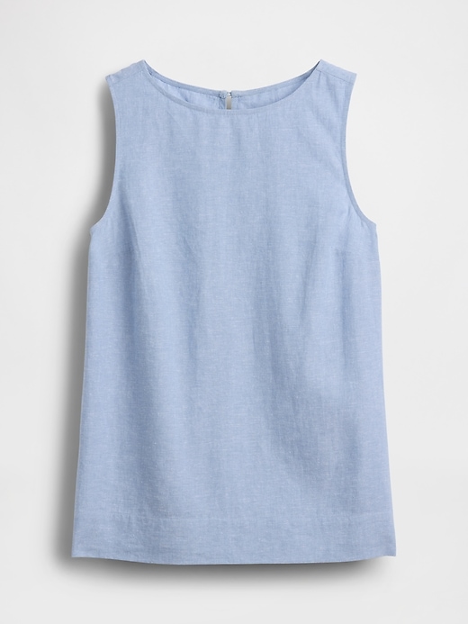 Image number 6 showing, Linen-Blend Shell Tank Top