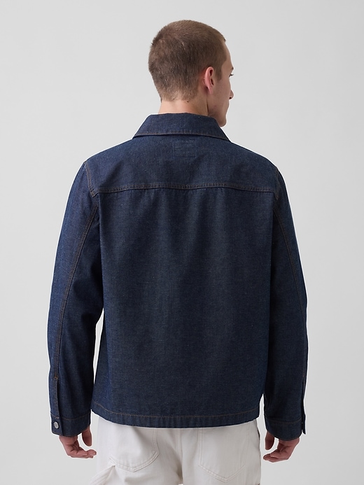 Image number 3 showing, Canvas Denim Relaxed Shirt Jacket