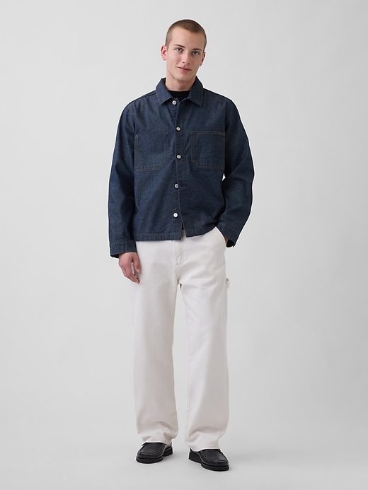 Image number 2 showing, Canvas Denim Relaxed Shirt Jacket