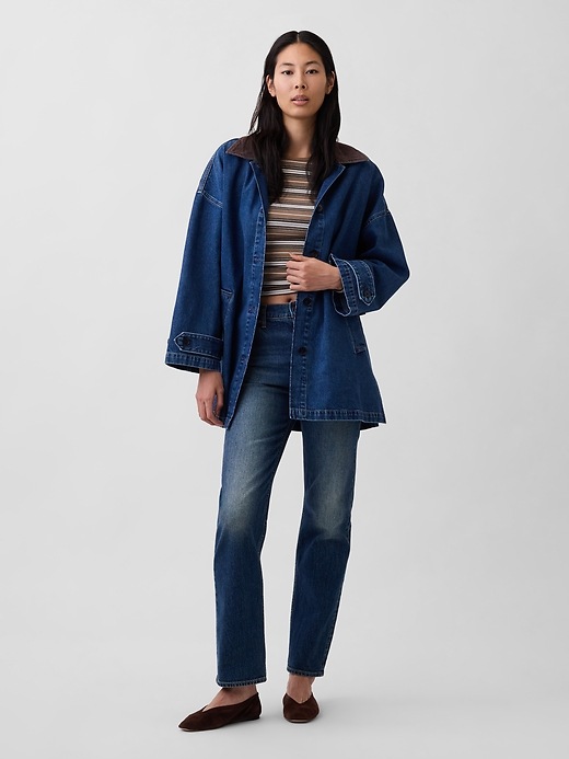 Image number 2 showing, Oversized Denim Car Coat