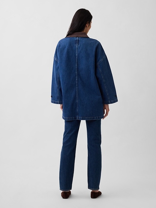 Image number 3 showing, Oversized Denim Car Coat