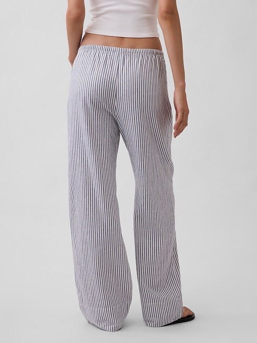Image number 4 showing, Linen-Blend Relaxed Wide-Leg Pants