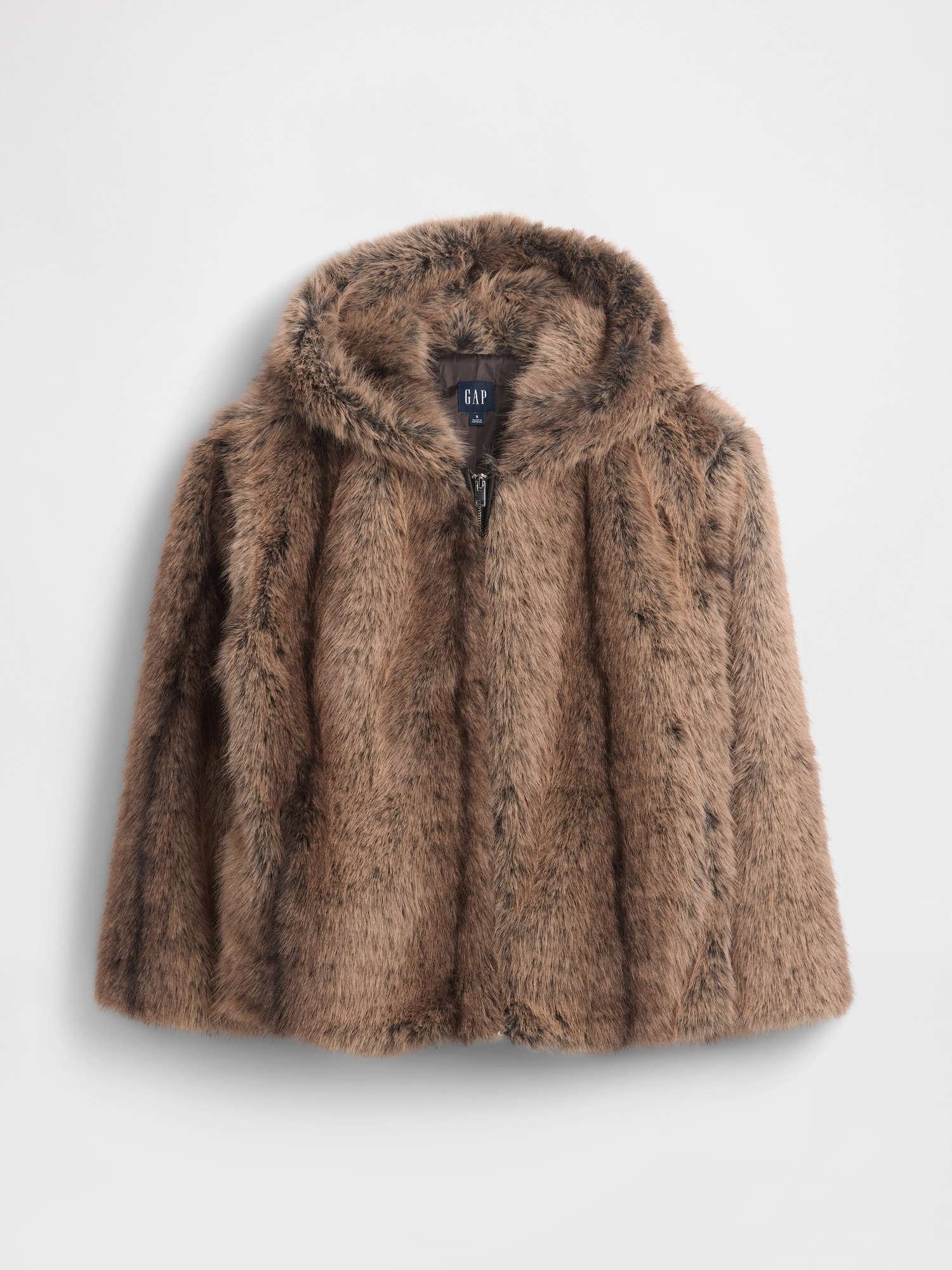 Faux Fur Relaxed Zip Hoodie | Gap