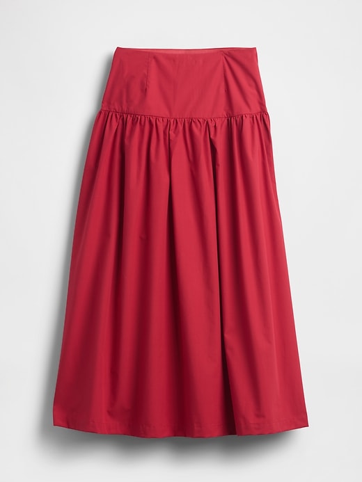 Image number 5 showing, Poplin Drop-Waist Maxi Skirt