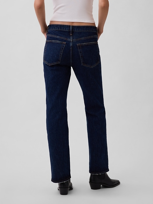 Image number 4 showing, Mid Rise Relaxed Straight Jeans