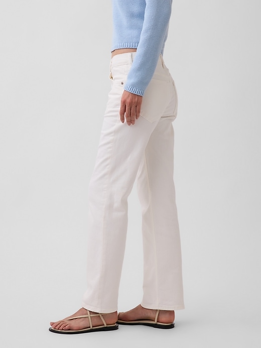 Image number 3 showing, Mid Rise Relaxed Straight Jeans