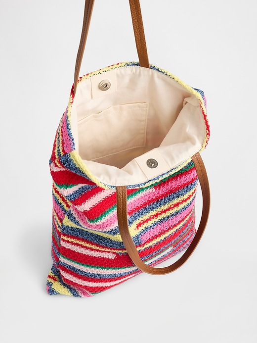 Image number 3 showing, Crochet Tote Bag