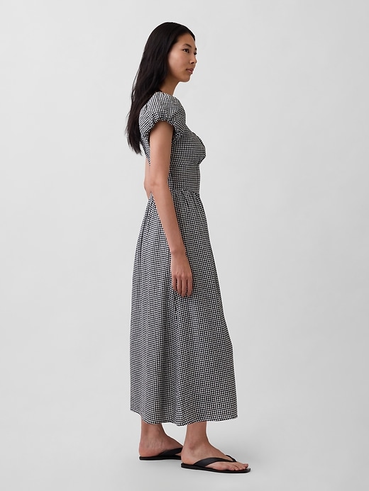 Image number 3 showing, Linen-Blend Drop-Waist Maxi Dress