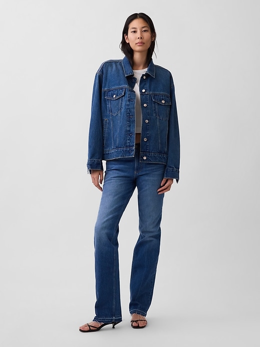 Image number 6 showing, Mid Rise Relaxed Straight Jeans