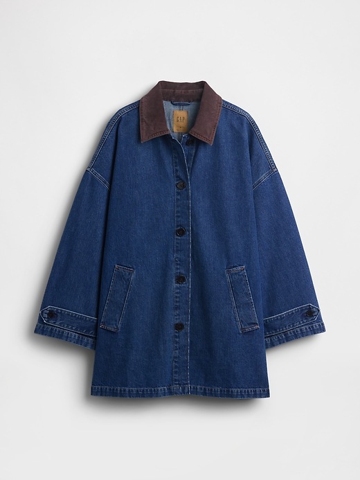Image number 6 showing, Oversized Denim Car Coat