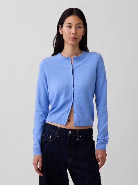 CARDIGAN COURT EFFET CACHEMIRE