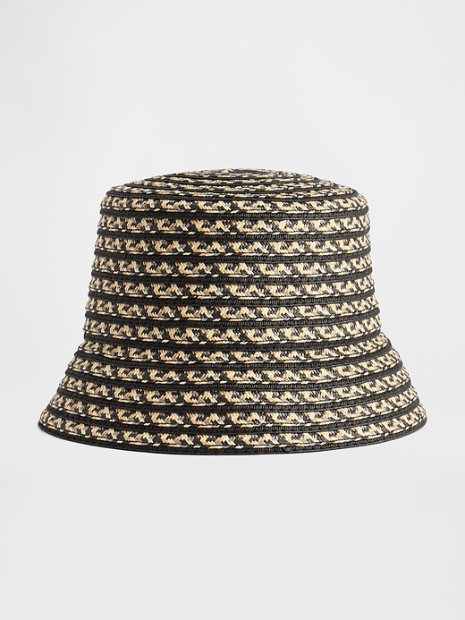 Image number 1 showing, Straw Bucket Hat