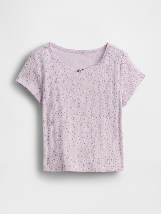 Image number 1 showing, Baby & Toddler Pointelle Rib T-Shirt