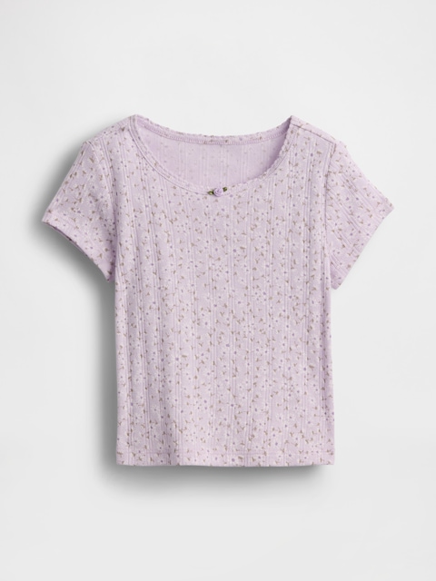 T-SHIRT EN TRICOT POINTELLE CÔTELÉ POUR BÉBÉ ET TOUT-PETIT