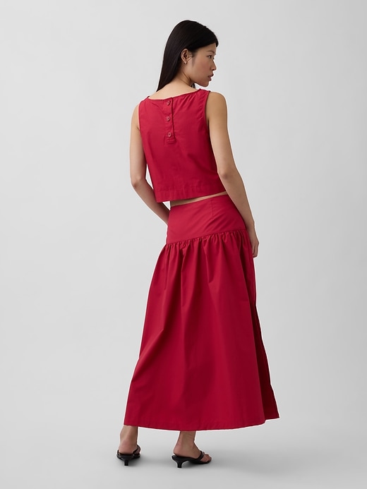 Image number 2 showing, Poplin Drop-Waist Maxi Skirt