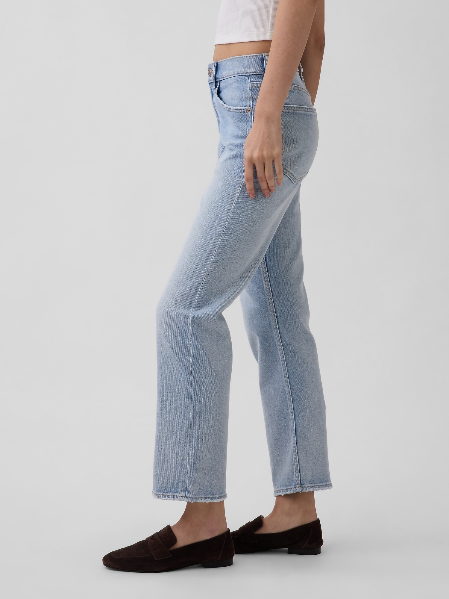 High Rise ’90s Slim Straight Crop Jeans