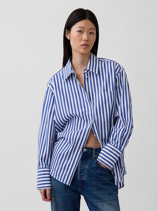 Image number 1 showing, Organic Cotton Poplin Big Shirt