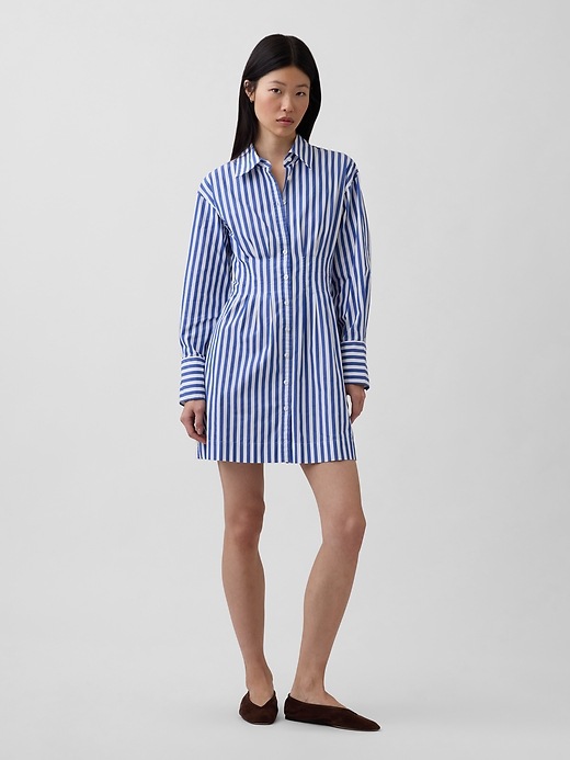 Image number 1 showing, Pleated Mini Shirtdress