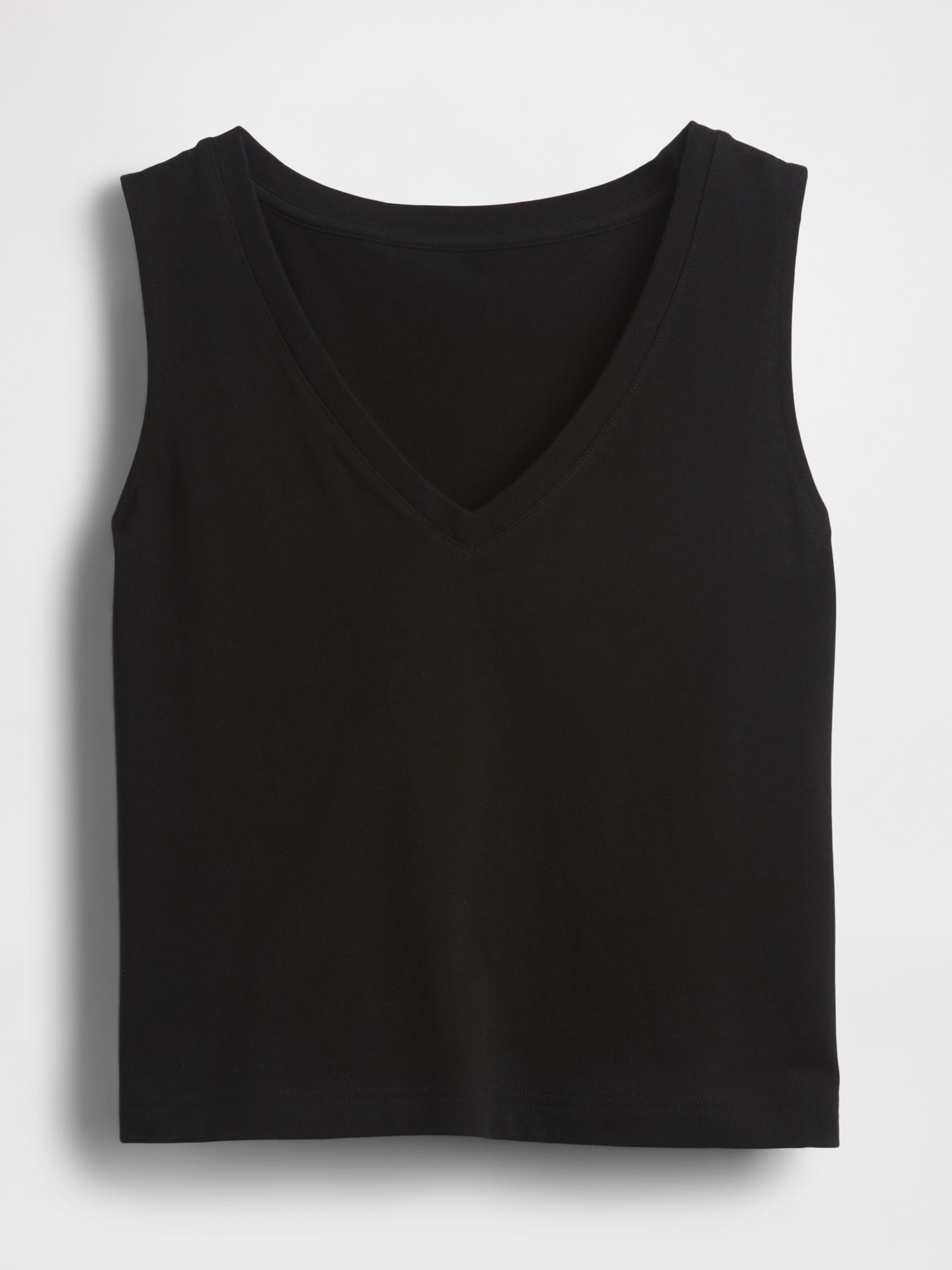 Heavyweight V-Neck Crop Shell Tank Top