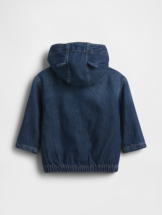 Image number 2 showing, Baby UltraSoft Denim Hooded Jacket