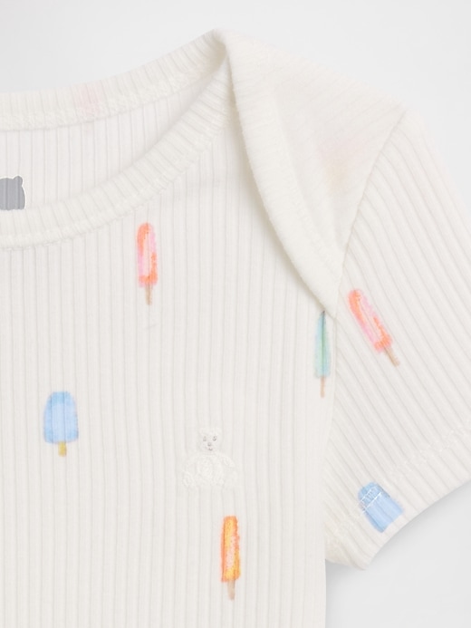 L'image numéro 3 présente Cache-couche finement côtelé à poche Premiers essentiels pour Bébé