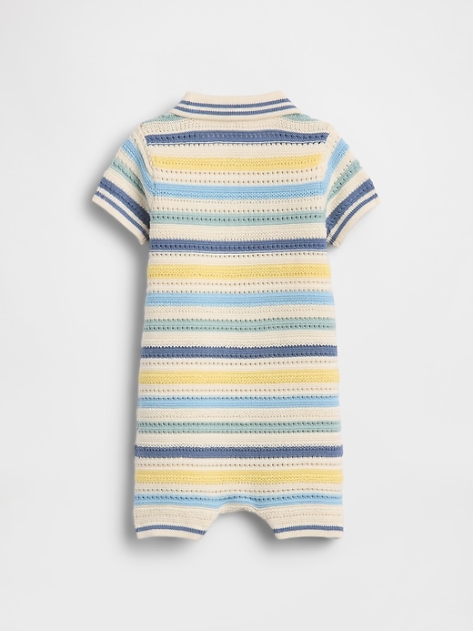 Image number 2 showing, Baby Polo Sweater Shorty One-Piece