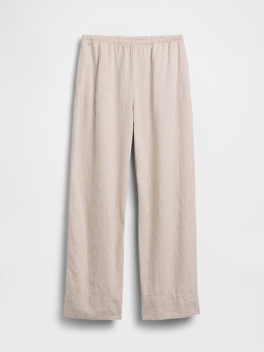 Image number 5 showing, Linen-Blend Relaxed Wide-Leg Pants