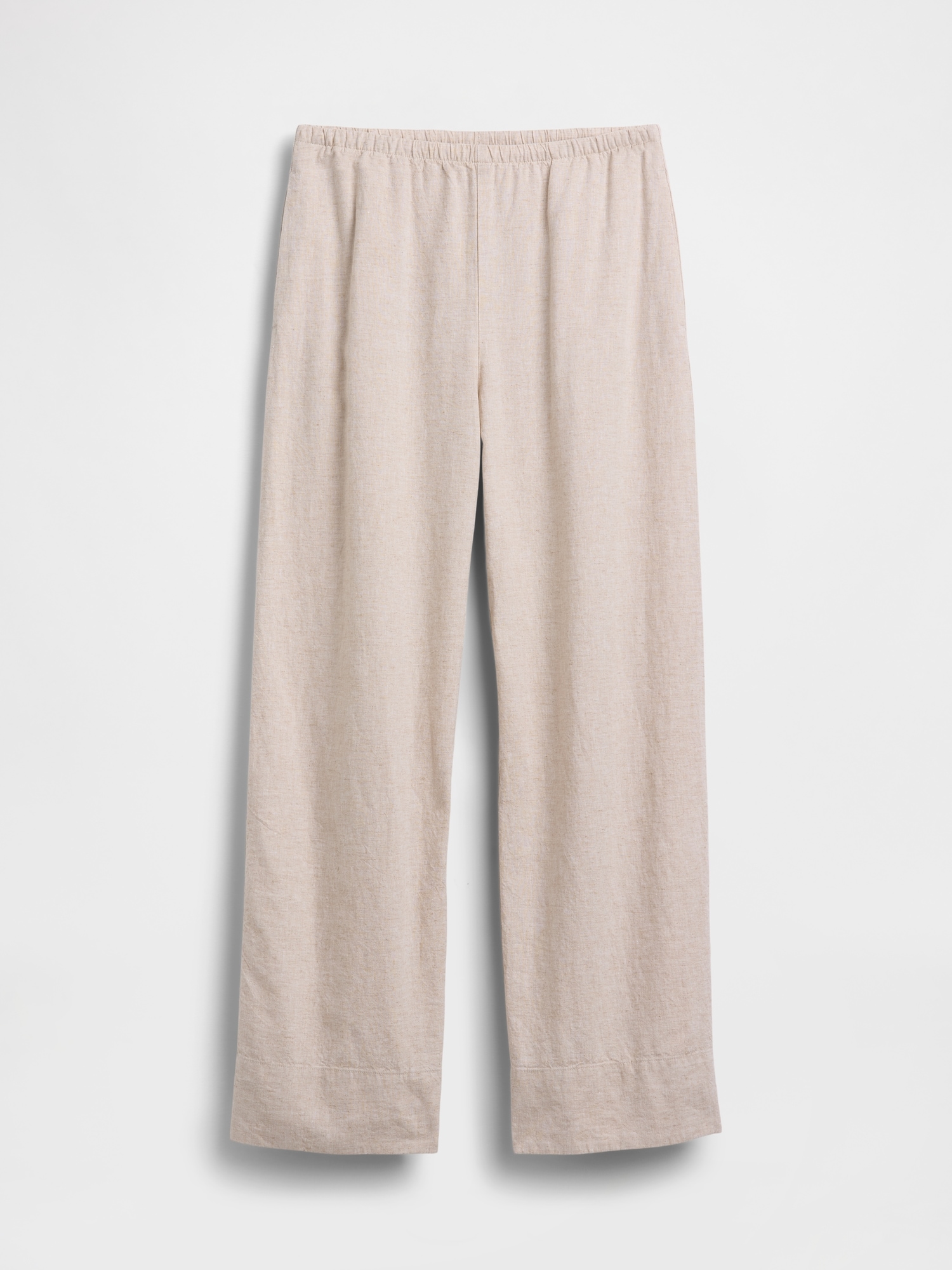 Linen-Blend Relaxed Wide-Leg Pants