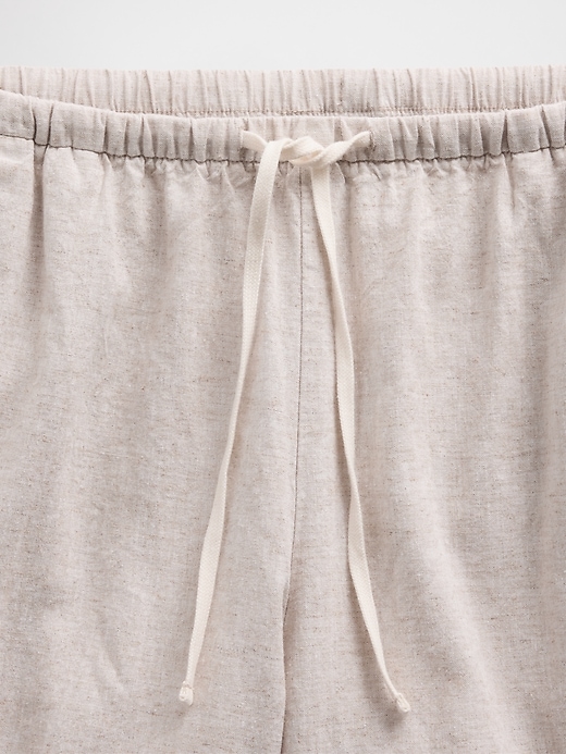 Image number 7 showing, Linen-Blend Relaxed Wide-Leg Pants