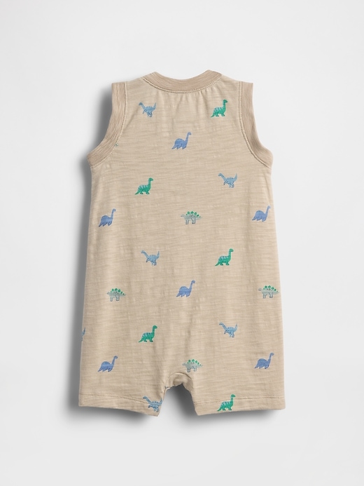 Image number 2 showing, Baby Organic Cotton Henley Shorty One-Piece