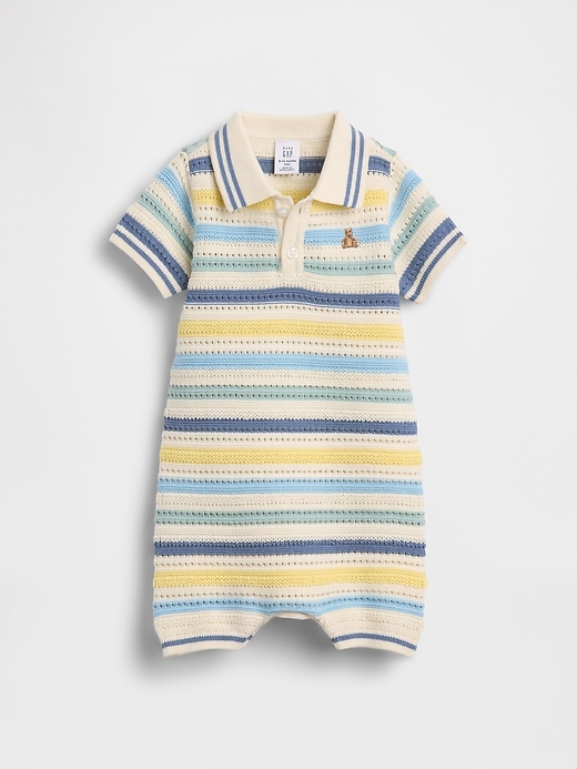 Image number 1 showing, Baby Polo Sweater Shorty One-Piece