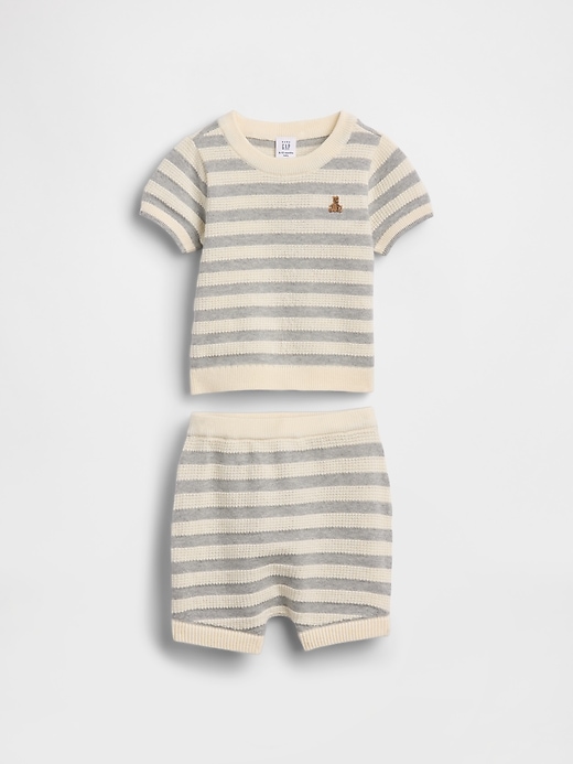 Image number 1 showing, Baby Stripe Sweater Outfit Set