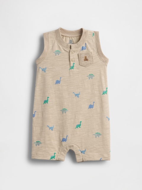 UNE-PIÈCE HENLEY COURT EN COTON BIOLOGIQUE POUR BÉBÉ