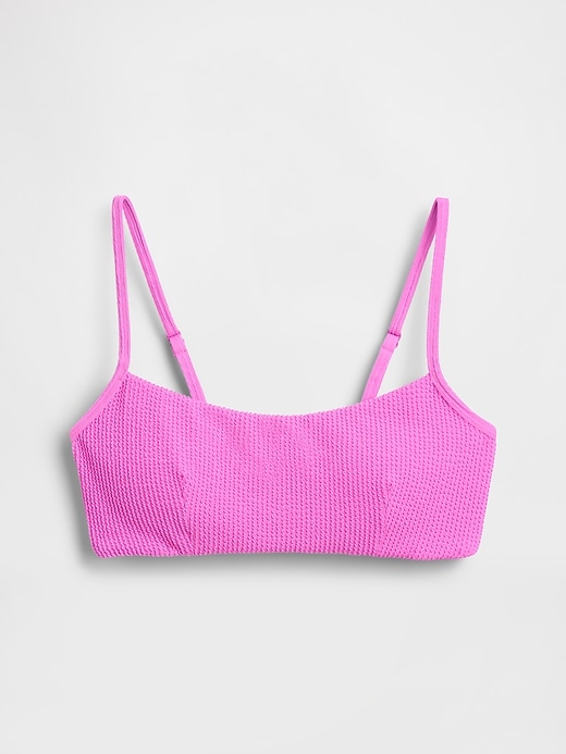 L'image numéro 4 présente Haut de bikini côtelé à encolure dégagée