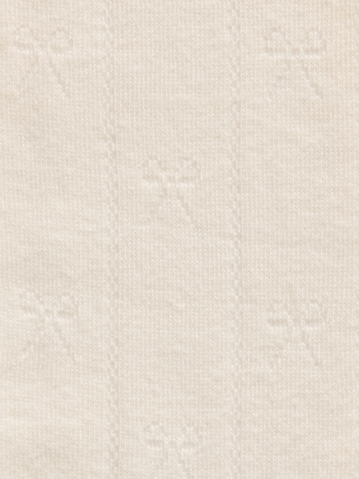 Image number 2 showing, Kids Bow Pointelle Knit Tights