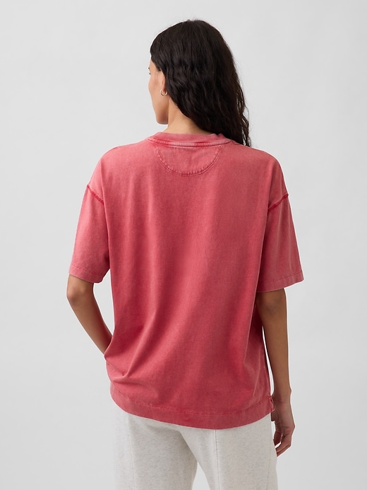 L'image numéro 3 présente T-shirt surdimensionné à imprimé