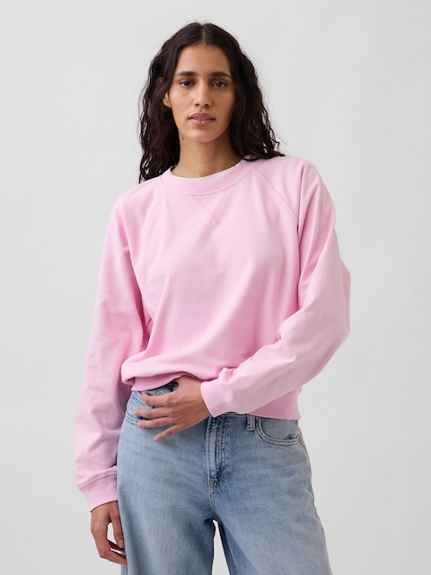 CHANDAIL À MANCHES RAGLAN EN JERSEY BOUCLETTE VINTAGEDOUX