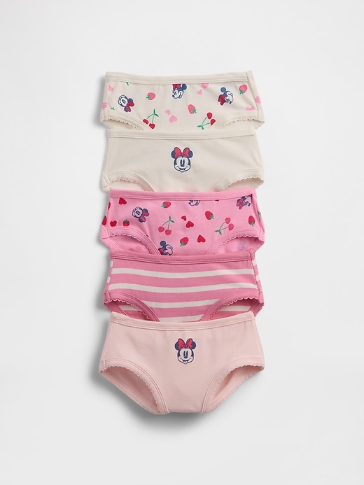 L'image numéro 1 présente Culotte en coton biologique extensible Gap × Disney pour Toute-petite (paquet de 5)