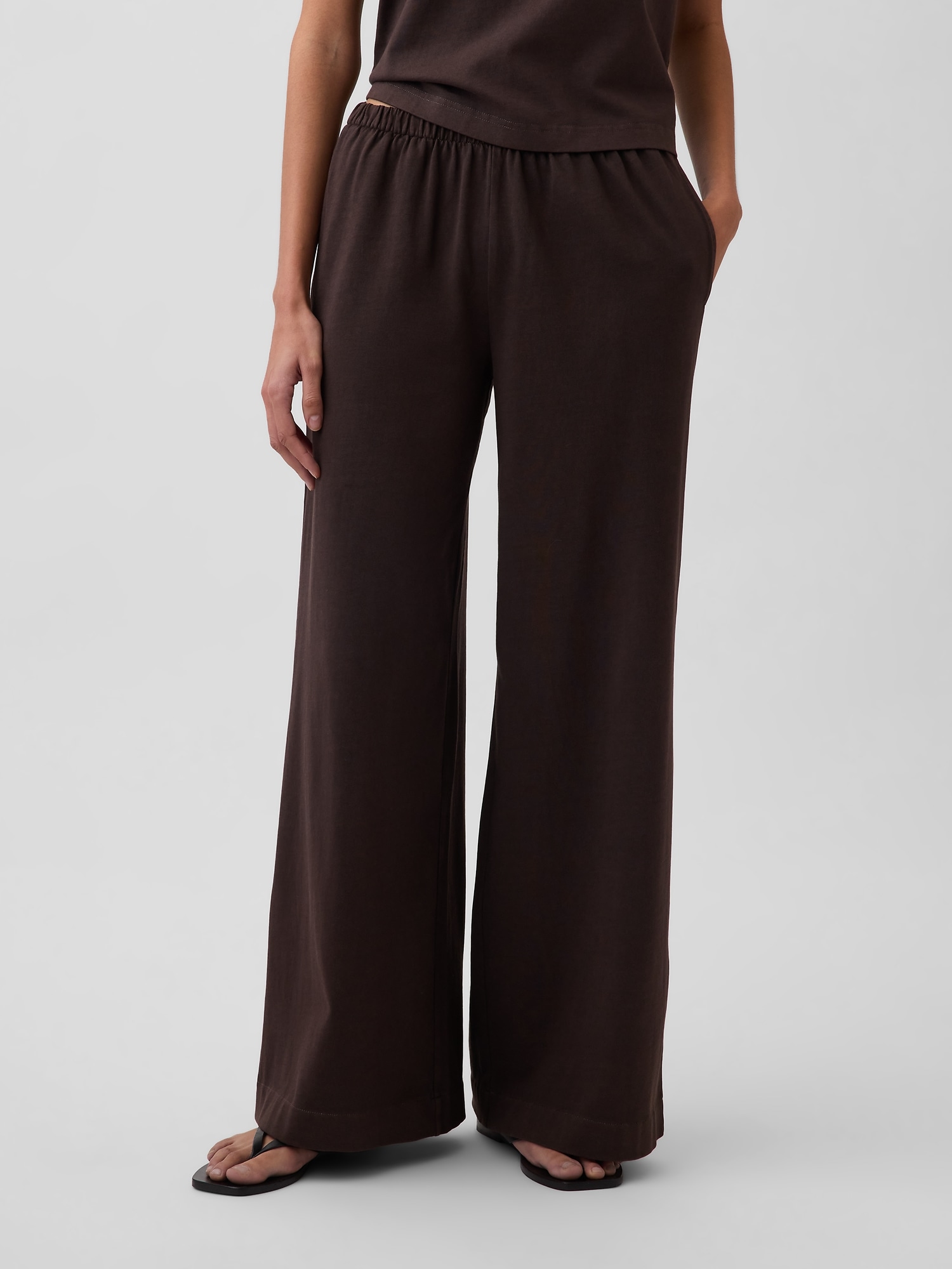 Knit Wide-Leg Pants