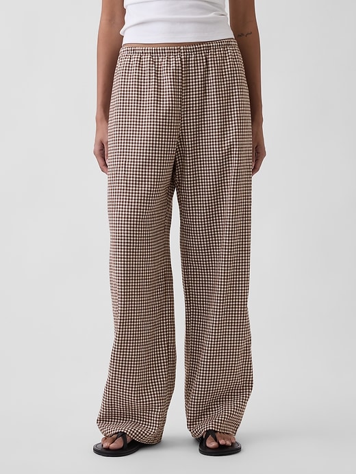 Image number 2 showing, Linen-Blend Relaxed Wide-Leg Pants