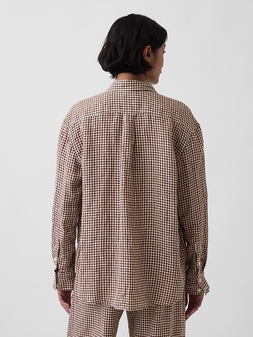 Image number 3 showing, 100% Linen Oversized Shirt