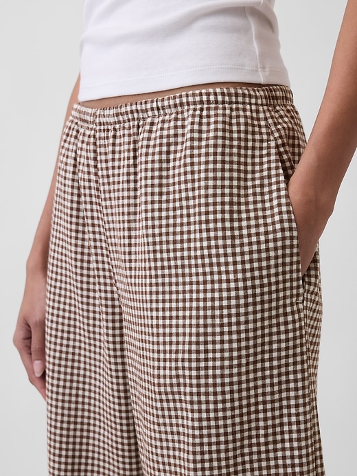 Image number 7 showing, Linen-Blend Relaxed Wide-Leg Pants