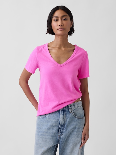 Organic Cotton VintageSoft V-Neck T-Shirt