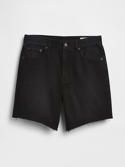 Image number 5 showing, Mid Rise Loose Denim Bermuda Shorts