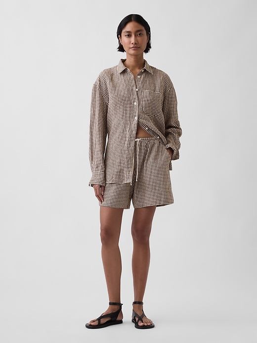 Image number 1 showing, Linen-Blend Easy Shorts