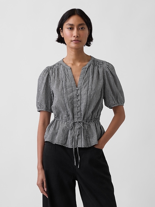 Image number 1 showing, Tie-Waist Top